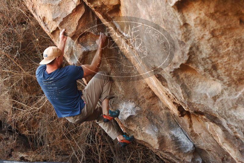 Bouldering in Hueco Tanks on 01/12/2019 with Blue Lizard Climbing and Yoga

Filename: SRM_20190112_1301040.jpg
Aperture: f/3.5
Shutter Speed: 1/320
Body: Canon EOS-1D Mark II
Lens: Canon EF 50mm f/1.8 II