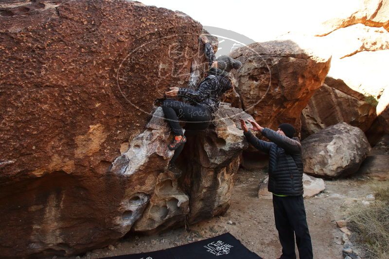 Bouldering in Hueco Tanks on 01/13/2019 with Blue Lizard Climbing and Yoga

Filename: SRM_20190113_1028170.jpg
Aperture: f/5.6
Shutter Speed: 1/250
Body: Canon EOS-1D Mark II
Lens: Canon EF 16-35mm f/2.8 L