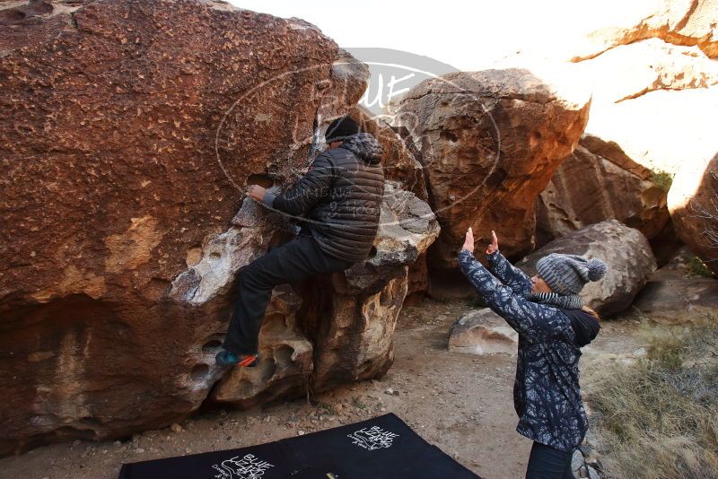 Bouldering in Hueco Tanks on 01/13/2019 with Blue Lizard Climbing and Yoga

Filename: SRM_20190113_1032520.jpg
Aperture: f/4.5
Shutter Speed: 1/320
Body: Canon EOS-1D Mark II
Lens: Canon EF 16-35mm f/2.8 L