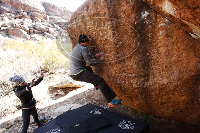 Bouldering in Hueco Tanks on 01/13/2019 with Blue Lizard Climbing and Yoga

Filename: SRM_20190113_1108360.jpg
Aperture: f/5.6
Shutter Speed: 1/250
Body: Canon EOS-1D Mark II
Lens: Canon EF 16-35mm f/2.8 L