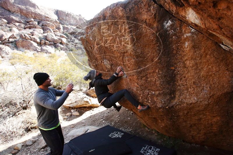 Bouldering in Hueco Tanks on 01/13/2019 with Blue Lizard Climbing and Yoga

Filename: SRM_20190113_1109250.jpg
Aperture: f/5.6
Shutter Speed: 1/320
Body: Canon EOS-1D Mark II
Lens: Canon EF 16-35mm f/2.8 L