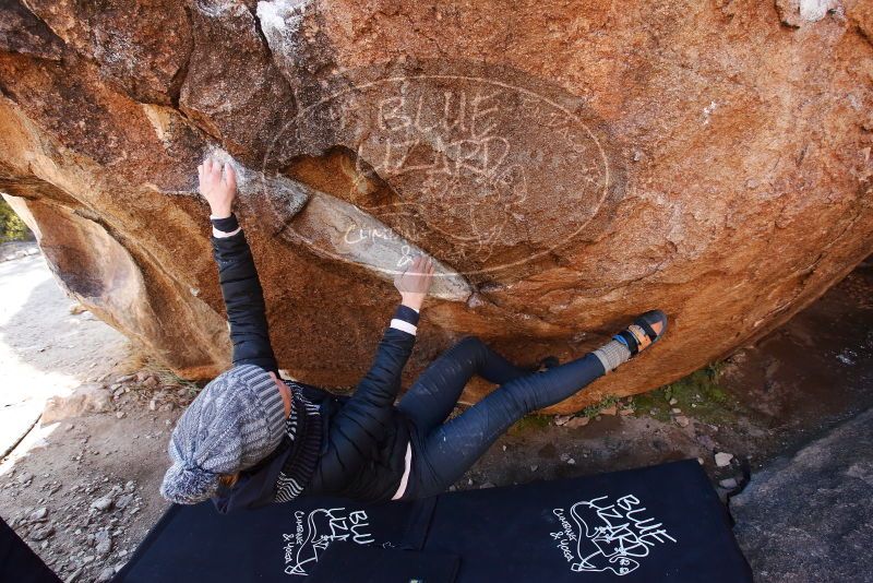 Bouldering in Hueco Tanks on 01/13/2019 with Blue Lizard Climbing and Yoga

Filename: SRM_20190113_1200020.jpg
Aperture: f/5.6
Shutter Speed: 1/250
Body: Canon EOS-1D Mark II
Lens: Canon EF 16-35mm f/2.8 L