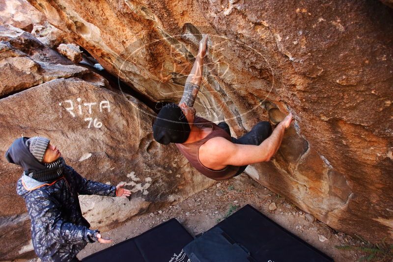 Bouldering in Hueco Tanks on 01/13/2019 with Blue Lizard Climbing and Yoga

Filename: SRM_20190113_1212380.jpg
Aperture: f/4.0
Shutter Speed: 1/250
Body: Canon EOS-1D Mark II
Lens: Canon EF 16-35mm f/2.8 L