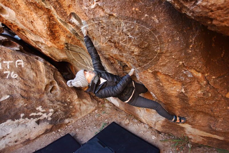 Bouldering in Hueco Tanks on 01/13/2019 with Blue Lizard Climbing and Yoga

Filename: SRM_20190113_1216320.jpg
Aperture: f/3.2
Shutter Speed: 1/320
Body: Canon EOS-1D Mark II
Lens: Canon EF 16-35mm f/2.8 L