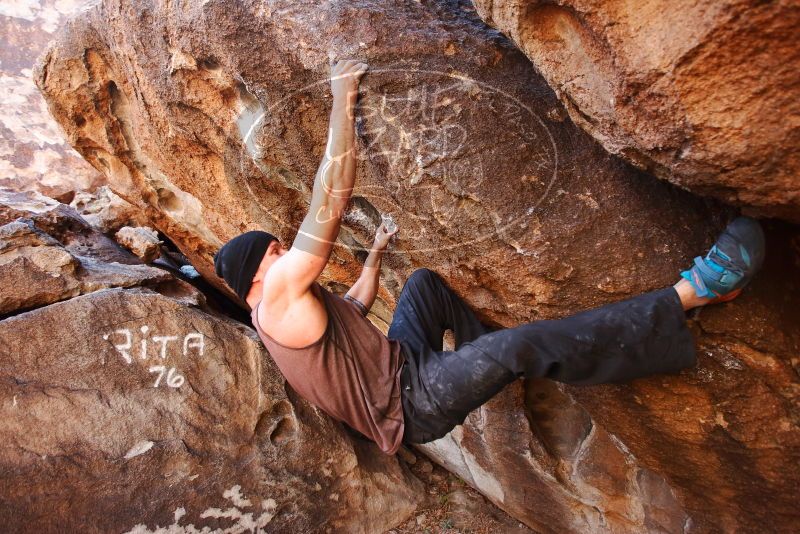 Bouldering in Hueco Tanks on 01/13/2019 with Blue Lizard Climbing and Yoga

Filename: SRM_20190113_1218330.jpg
Aperture: f/3.2
Shutter Speed: 1/400
Body: Canon EOS-1D Mark II
Lens: Canon EF 16-35mm f/2.8 L