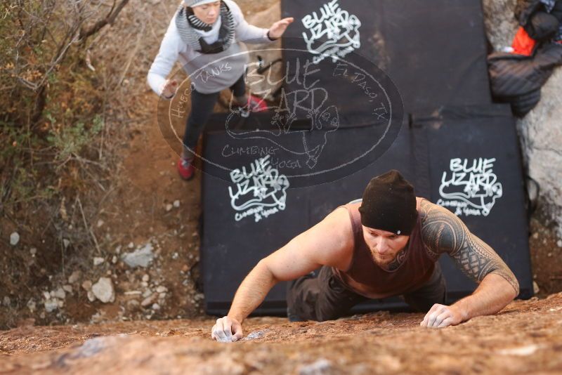 Bouldering in Hueco Tanks on 01/13/2019 with Blue Lizard Climbing and Yoga

Filename: SRM_20190113_1247160.jpg
Aperture: f/2.8
Shutter Speed: 1/400
Body: Canon EOS-1D Mark II
Lens: Canon EF 50mm f/1.8 II