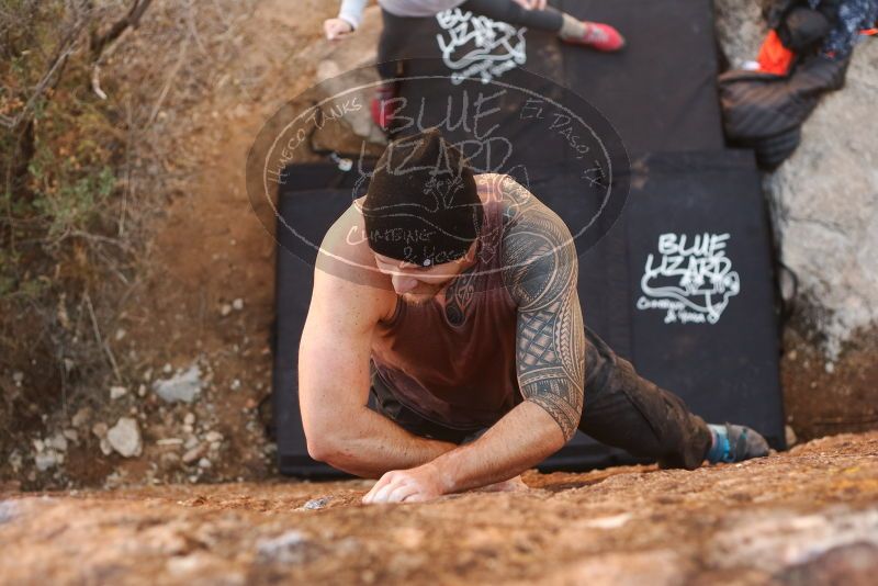 Bouldering in Hueco Tanks on 01/13/2019 with Blue Lizard Climbing and Yoga

Filename: SRM_20190113_1247330.jpg
Aperture: f/2.8
Shutter Speed: 1/400
Body: Canon EOS-1D Mark II
Lens: Canon EF 50mm f/1.8 II