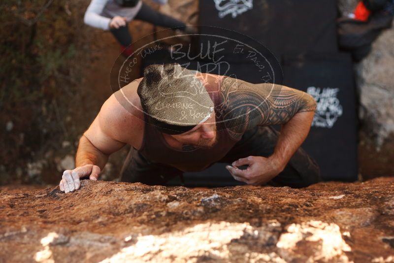 Bouldering in Hueco Tanks on 01/13/2019 with Blue Lizard Climbing and Yoga

Filename: SRM_20190113_1248000.jpg
Aperture: f/2.8
Shutter Speed: 1/800
Body: Canon EOS-1D Mark II
Lens: Canon EF 50mm f/1.8 II