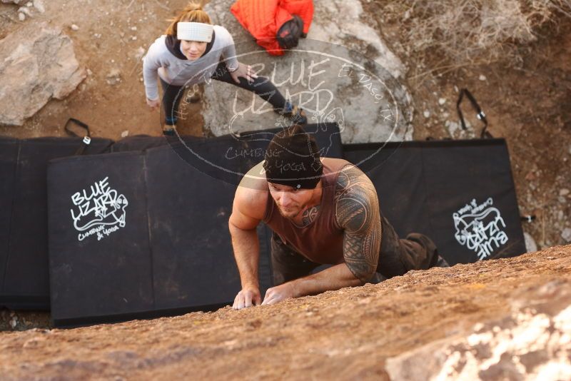 Bouldering in Hueco Tanks on 01/13/2019 with Blue Lizard Climbing and Yoga

Filename: SRM_20190113_1307070.jpg
Aperture: f/4.0
Shutter Speed: 1/320
Body: Canon EOS-1D Mark II
Lens: Canon EF 50mm f/1.8 II