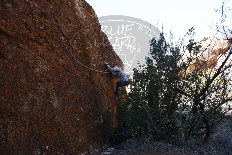 Bouldering in Hueco Tanks on 01/13/2019 with Blue Lizard Climbing and Yoga

Filename: SRM_20190113_1329460.jpg
Aperture: f/5.6
Shutter Speed: 1/400
Body: Canon EOS-1D Mark II
Lens: Canon EF 16-35mm f/2.8 L