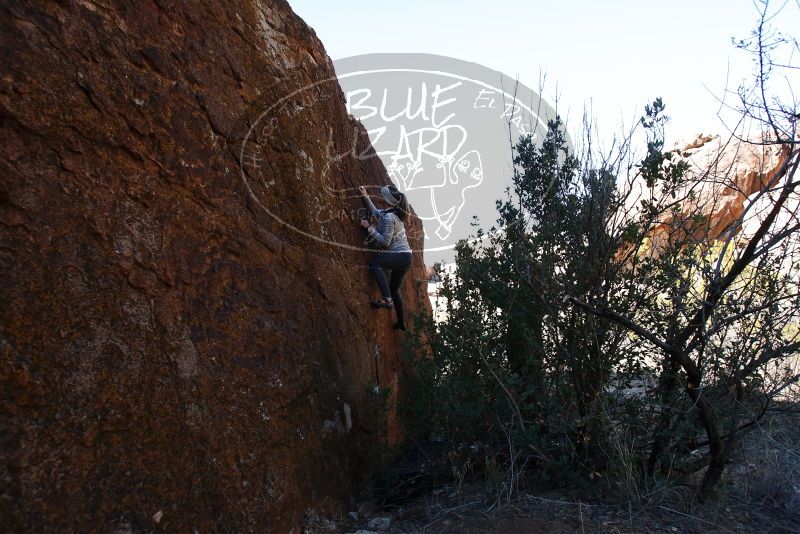 Bouldering in Hueco Tanks on 01/13/2019 with Blue Lizard Climbing and Yoga

Filename: SRM_20190113_1329530.jpg
Aperture: f/5.6
Shutter Speed: 1/400
Body: Canon EOS-1D Mark II
Lens: Canon EF 16-35mm f/2.8 L