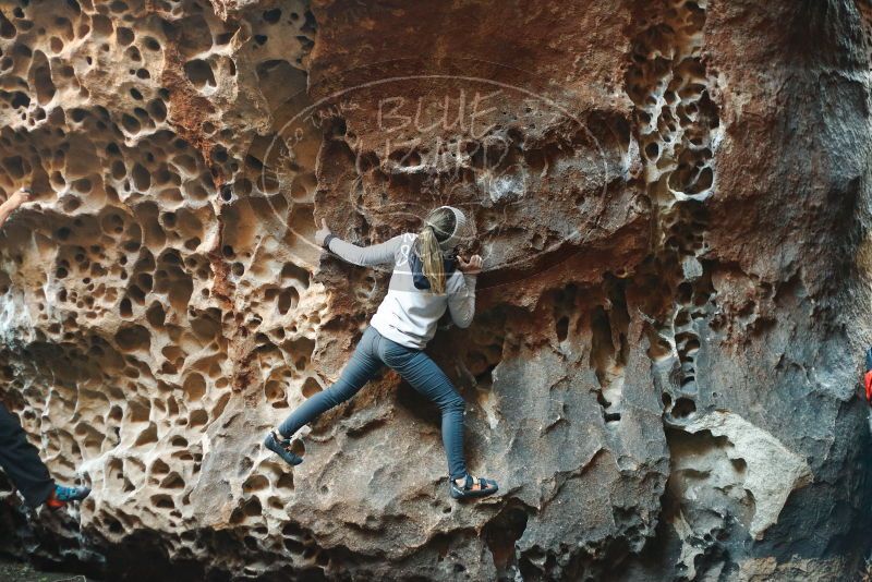 Bouldering in Hueco Tanks on 01/13/2019 with Blue Lizard Climbing and Yoga

Filename: SRM_20190113_1618140.jpg
Aperture: f/2.5
Shutter Speed: 1/50
Body: Canon EOS-1D Mark II
Lens: Canon EF 50mm f/1.8 II