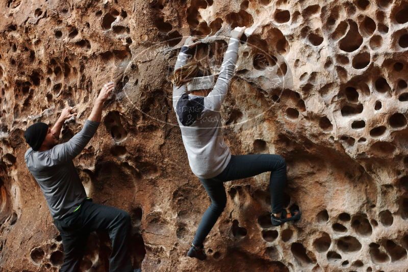 Bouldering in Hueco Tanks on 01/13/2019 with Blue Lizard Climbing and Yoga

Filename: SRM_20190113_1619280.jpg
Aperture: f/2.8
Shutter Speed: 1/125
Body: Canon EOS-1D Mark II
Lens: Canon EF 50mm f/1.8 II