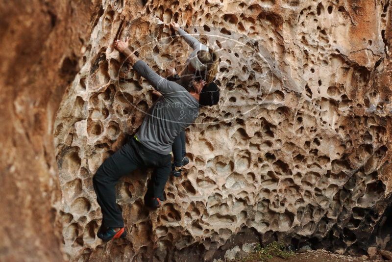 Bouldering in Hueco Tanks on 01/13/2019 with Blue Lizard Climbing and Yoga

Filename: SRM_20190113_1625571.jpg
Aperture: f/4.0
Shutter Speed: 1/60
Body: Canon EOS-1D Mark II
Lens: Canon EF 50mm f/1.8 II