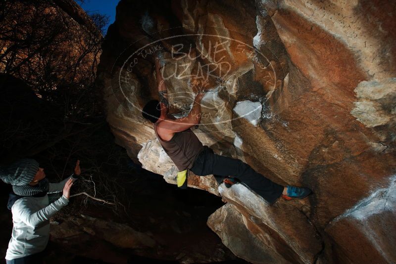 Bouldering in Hueco Tanks on 01/13/2019 with Blue Lizard Climbing and Yoga

Filename: SRM_20190113_1727590.jpg
Aperture: f/8.0
Shutter Speed: 1/250
Body: Canon EOS-1D Mark II
Lens: Canon EF 16-35mm f/2.8 L