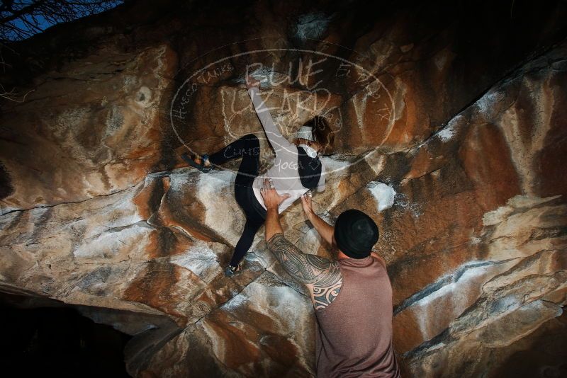 Bouldering in Hueco Tanks on 01/13/2019 with Blue Lizard Climbing and Yoga

Filename: SRM_20190113_1740520.jpg
Aperture: f/8.0
Shutter Speed: 1/250
Body: Canon EOS-1D Mark II
Lens: Canon EF 16-35mm f/2.8 L