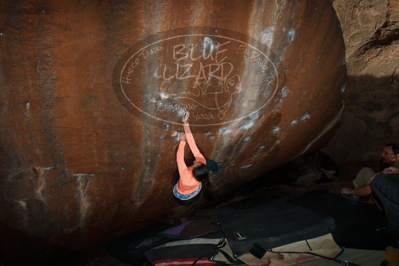 Bouldering in Hueco Tanks on 01/14/2019 with Blue Lizard Climbing and Yoga

Filename: SRM_20190114_1602320.jpg
Aperture: f/5.6
Shutter Speed: 1/250
Body: Canon EOS-1D Mark II
Lens: Canon EF 16-35mm f/2.8 L