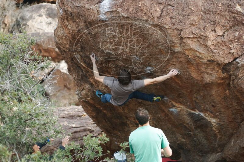 Bouldering in Hueco Tanks on 01/14/2019 with Blue Lizard Climbing and Yoga

Filename: SRM_20190114_1648540.jpg
Aperture: f/2.5
Shutter Speed: 1/320
Body: Canon EOS-1D Mark II
Lens: Canon EF 50mm f/1.8 II