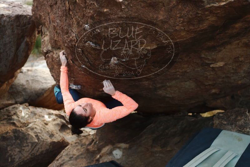 Bouldering in Hueco Tanks on 01/14/2019 with Blue Lizard Climbing and Yoga

Filename: SRM_20190114_1703000.jpg
Aperture: f/3.5
Shutter Speed: 1/250
Body: Canon EOS-1D Mark II
Lens: Canon EF 50mm f/1.8 II