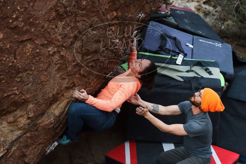 Bouldering in Hueco Tanks on 01/14/2019 with Blue Lizard Climbing and Yoga

Filename: SRM_20190114_1710140.jpg
Aperture: f/4.0
Shutter Speed: 1/250
Body: Canon EOS-1D Mark II
Lens: Canon EF 50mm f/1.8 II