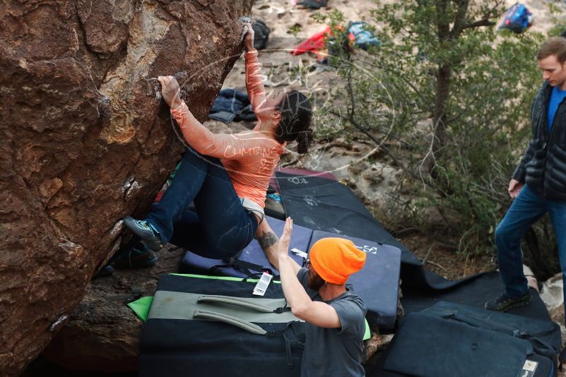 Bouldering in Hueco Tanks on 01/14/2019 with Blue Lizard Climbing and Yoga

Filename: SRM_20190114_1710480.jpg
Aperture: f/4.0
Shutter Speed: 1/250
Body: Canon EOS-1D Mark II
Lens: Canon EF 50mm f/1.8 II