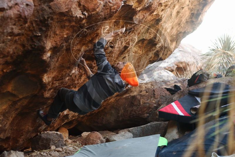 Bouldering in Hueco Tanks on 01/14/2019 with Blue Lizard Climbing and Yoga

Filename: SRM_20190114_1107370.jpg
Aperture: f/2.8
Shutter Speed: 1/250
Body: Canon EOS-1D Mark II
Lens: Canon EF 50mm f/1.8 II