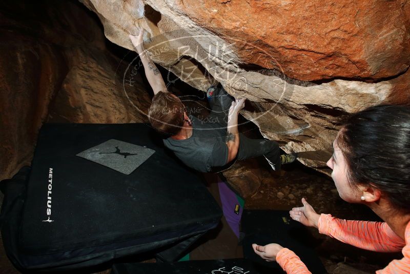 Bouldering in Hueco Tanks on 01/14/2019 with Blue Lizard Climbing and Yoga

Filename: SRM_20190114_1258290.jpg
Aperture: f/8.0
Shutter Speed: 1/250
Body: Canon EOS-1D Mark II
Lens: Canon EF 16-35mm f/2.8 L