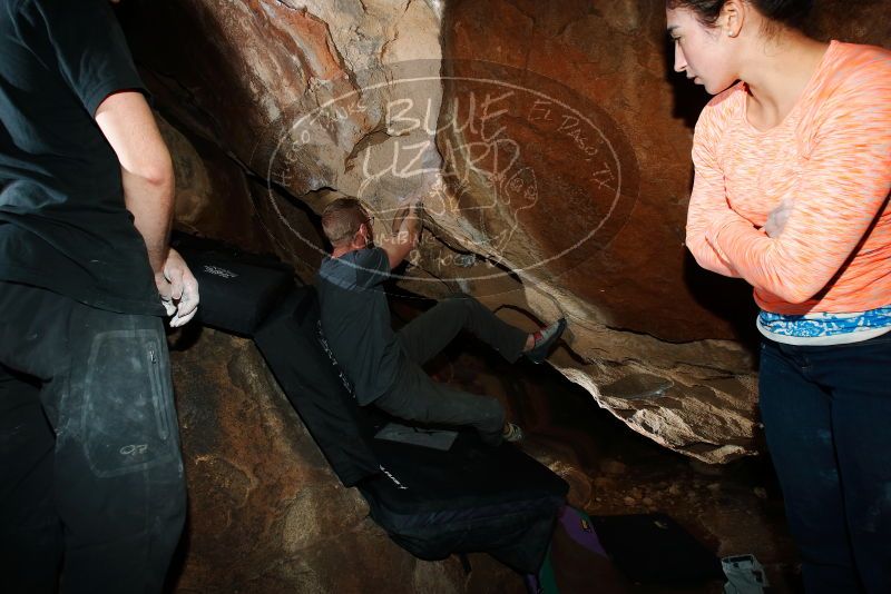 Bouldering in Hueco Tanks on 01/14/2019 with Blue Lizard Climbing and Yoga

Filename: SRM_20190114_1304420.jpg
Aperture: f/8.0
Shutter Speed: 1/250
Body: Canon EOS-1D Mark II
Lens: Canon EF 16-35mm f/2.8 L