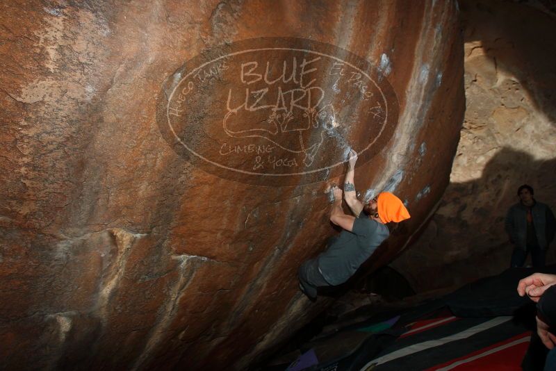 Bouldering in Hueco Tanks on 01/14/2019 with Blue Lizard Climbing and Yoga

Filename: SRM_20190114_1546420.jpg
Aperture: f/5.6
Shutter Speed: 1/250
Body: Canon EOS-1D Mark II
Lens: Canon EF 16-35mm f/2.8 L