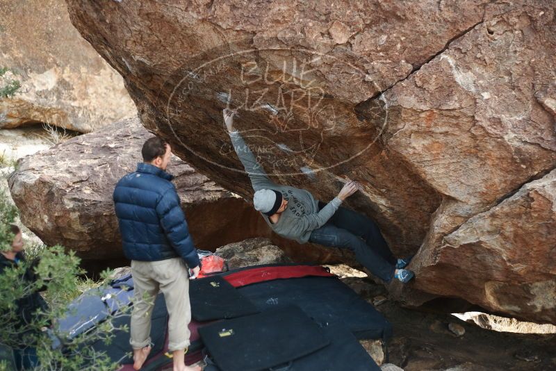 Bouldering in Hueco Tanks on 01/14/2019 with Blue Lizard Climbing and Yoga

Filename: SRM_20190114_1639130.jpg
Aperture: f/2.2
Shutter Speed: 1/400
Body: Canon EOS-1D Mark II
Lens: Canon EF 50mm f/1.8 II