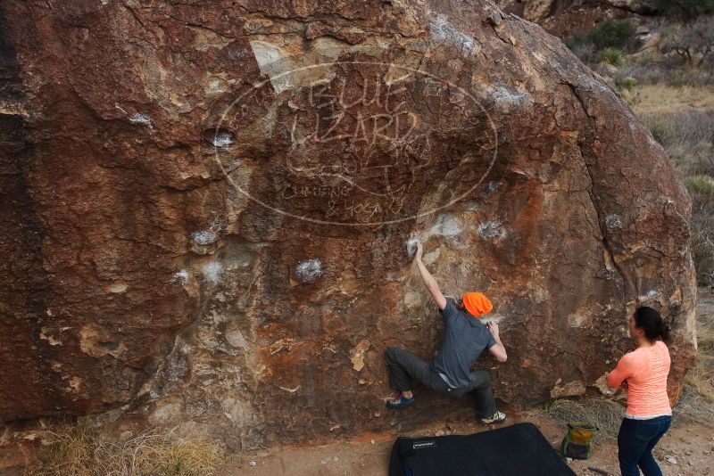 Bouldering in Hueco Tanks on 01/14/2019 with Blue Lizard Climbing and Yoga

Filename: SRM_20190114_1750190.jpg
Aperture: f/5.6
Shutter Speed: 1/250
Body: Canon EOS-1D Mark II
Lens: Canon EF 16-35mm f/2.8 L