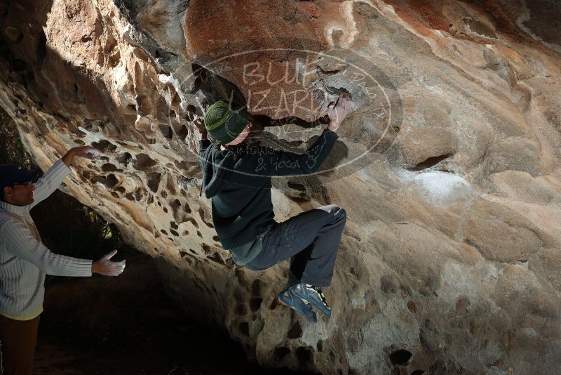 Bouldering in Hueco Tanks on 01/18/2019 with Blue Lizard Climbing and Yoga

Filename: SRM_20190118_1320090.jpg
Aperture: f/5.6
Shutter Speed: 1/250
Body: Canon EOS-1D Mark II
Lens: Canon EF 50mm f/1.8 II