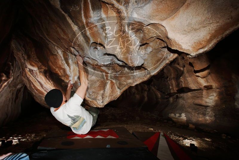 Bouldering in Hueco Tanks on 01/18/2019 with Blue Lizard Climbing and Yoga

Filename: SRM_20190118_1415230.jpg
Aperture: f/8.0
Shutter Speed: 1/250
Body: Canon EOS-1D Mark II
Lens: Canon EF 16-35mm f/2.8 L