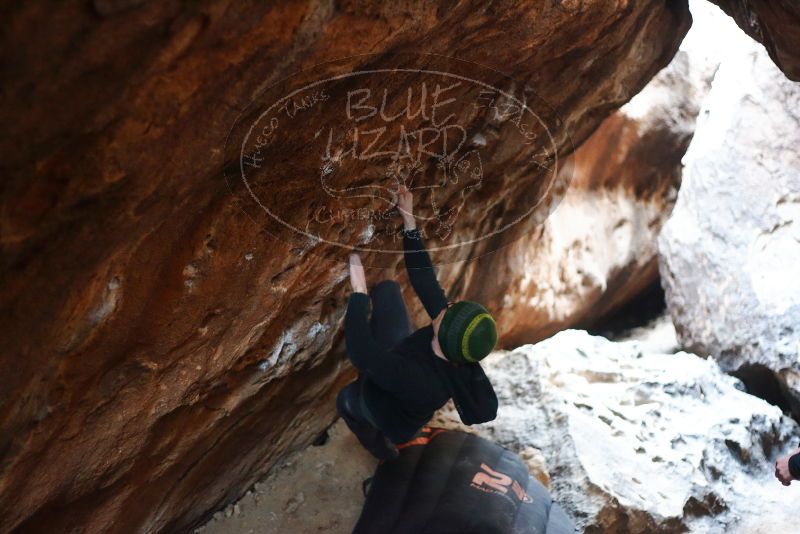 Bouldering in Hueco Tanks on 01/18/2019 with Blue Lizard Climbing and Yoga

Filename: SRM_20190118_1603020.jpg
Aperture: f/1.8
Shutter Speed: 1/125
Body: Canon EOS-1D Mark II
Lens: Canon EF 50mm f/1.8 II