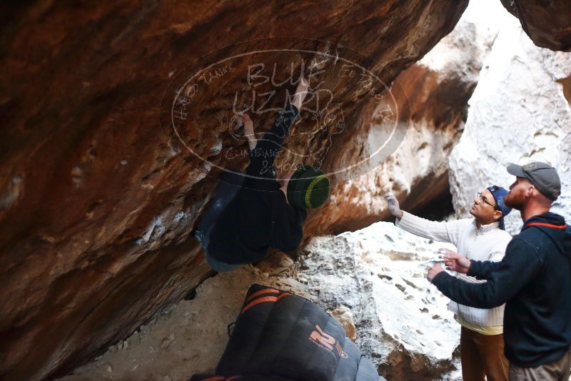 Bouldering in Hueco Tanks on 01/18/2019 with Blue Lizard Climbing and Yoga

Filename: SRM_20190118_1607080.jpg
Aperture: f/2.0
Shutter Speed: 1/125
Body: Canon EOS-1D Mark II
Lens: Canon EF 50mm f/1.8 II