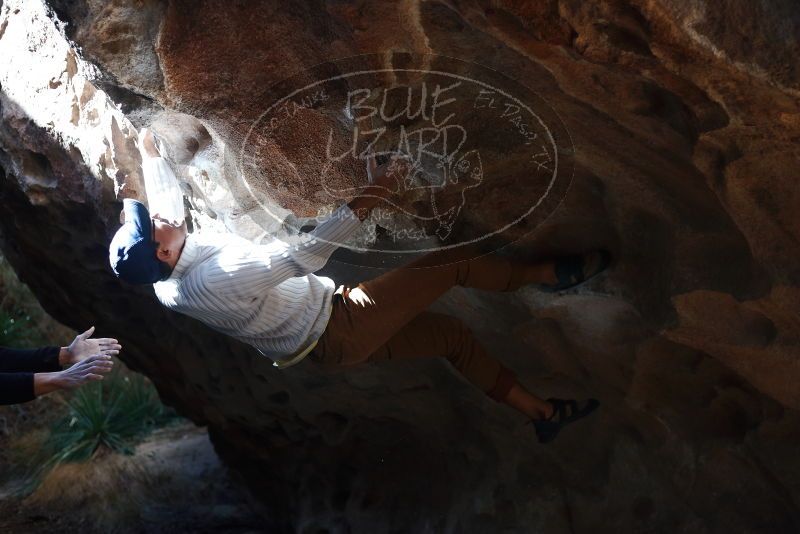 Bouldering in Hueco Tanks on 01/18/2019 with Blue Lizard Climbing and Yoga

Filename: SRM_20190118_1308050.jpg
Aperture: f/2.8
Shutter Speed: 1/400
Body: Canon EOS-1D Mark II
Lens: Canon EF 50mm f/1.8 II