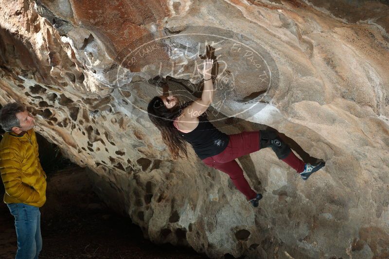 Bouldering in Hueco Tanks on 01/18/2019 with Blue Lizard Climbing and Yoga

Filename: SRM_20190118_1323070.jpg
Aperture: f/5.6
Shutter Speed: 1/200
Body: Canon EOS-1D Mark II
Lens: Canon EF 50mm f/1.8 II