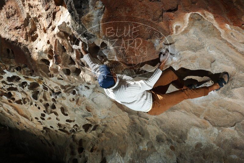 Bouldering in Hueco Tanks on 01/18/2019 with Blue Lizard Climbing and Yoga

Filename: SRM_20190118_1325150.jpg
Aperture: f/6.3
Shutter Speed: 1/250
Body: Canon EOS-1D Mark II
Lens: Canon EF 50mm f/1.8 II