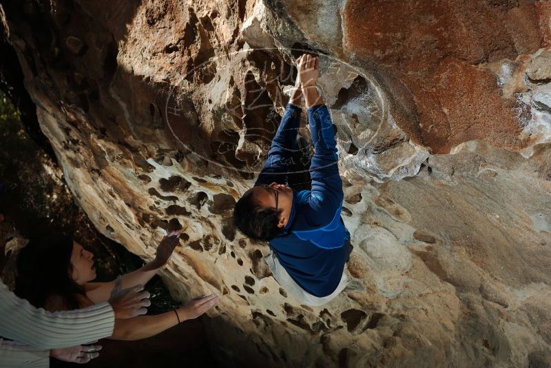 Bouldering in Hueco Tanks on 01/18/2019 with Blue Lizard Climbing and Yoga

Filename: SRM_20190118_1327200.jpg
Aperture: f/6.3
Shutter Speed: 1/250
Body: Canon EOS-1D Mark II
Lens: Canon EF 50mm f/1.8 II