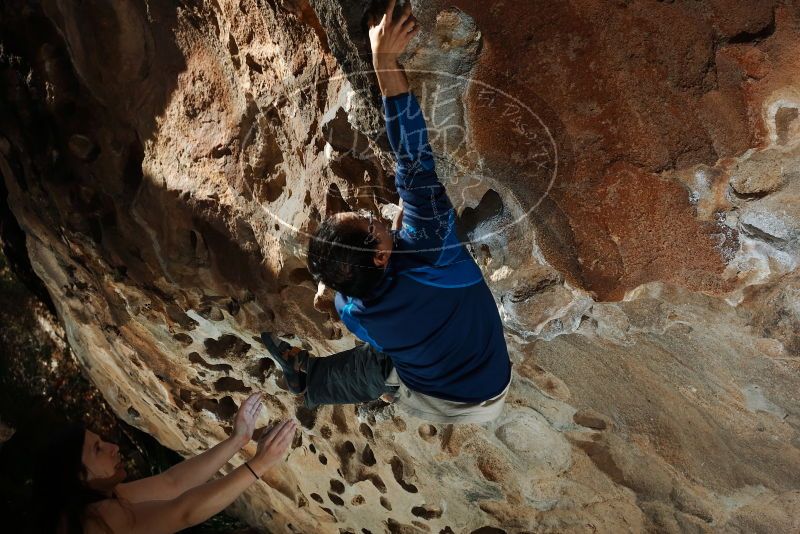 Bouldering in Hueco Tanks on 01/18/2019 with Blue Lizard Climbing and Yoga

Filename: SRM_20190118_1327210.jpg
Aperture: f/6.3
Shutter Speed: 1/250
Body: Canon EOS-1D Mark II
Lens: Canon EF 50mm f/1.8 II