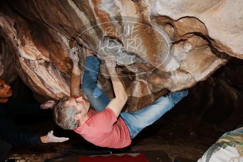 Bouldering in Hueco Tanks on 01/18/2019 with Blue Lizard Climbing and Yoga

Filename: SRM_20190118_1430060.jpg
Aperture: f/8.0
Shutter Speed: 1/250
Body: Canon EOS-1D Mark II
Lens: Canon EF 16-35mm f/2.8 L