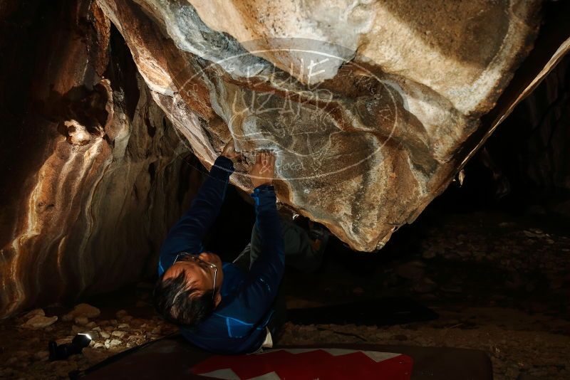 Bouldering in Hueco Tanks on 01/18/2019 with Blue Lizard Climbing and Yoga

Filename: SRM_20190118_1435350.jpg
Aperture: f/8.0
Shutter Speed: 1/250
Body: Canon EOS-1D Mark II
Lens: Canon EF 16-35mm f/2.8 L