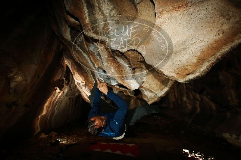 Bouldering in Hueco Tanks on 01/18/2019 with Blue Lizard Climbing and Yoga

Filename: SRM_20190118_1436010.jpg
Aperture: f/8.0
Shutter Speed: 1/250
Body: Canon EOS-1D Mark II
Lens: Canon EF 16-35mm f/2.8 L