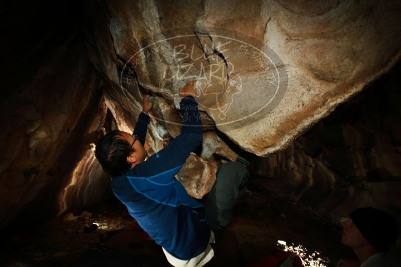 Bouldering in Hueco Tanks on 01/18/2019 with Blue Lizard Climbing and Yoga

Filename: SRM_20190118_1436250.jpg
Aperture: f/8.0
Shutter Speed: 1/250
Body: Canon EOS-1D Mark II
Lens: Canon EF 16-35mm f/2.8 L