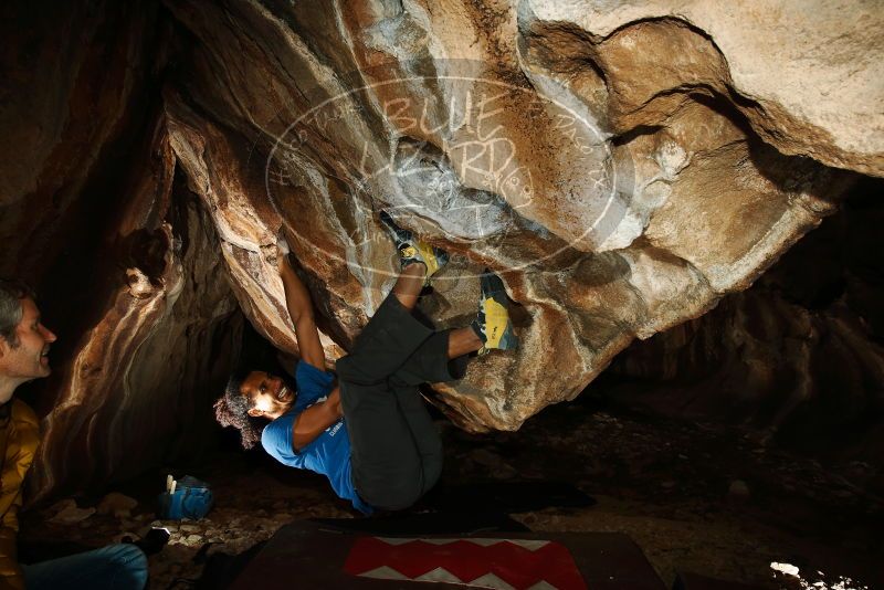 Bouldering in Hueco Tanks on 01/18/2019 with Blue Lizard Climbing and Yoga

Filename: SRM_20190118_1454220.jpg
Aperture: f/8.0
Shutter Speed: 1/250
Body: Canon EOS-1D Mark II
Lens: Canon EF 16-35mm f/2.8 L