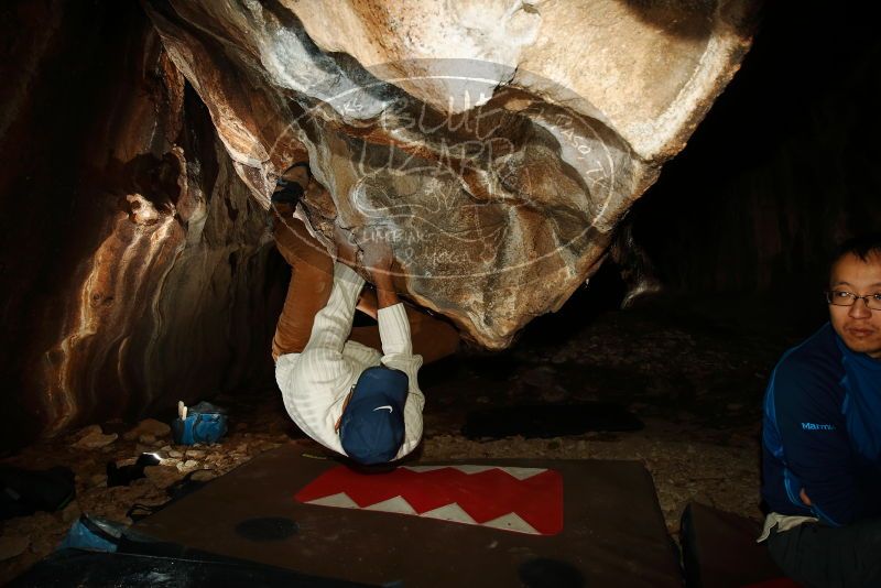 Bouldering in Hueco Tanks on 01/18/2019 with Blue Lizard Climbing and Yoga

Filename: SRM_20190118_1501370.jpg
Aperture: f/8.0
Shutter Speed: 1/250
Body: Canon EOS-1D Mark II
Lens: Canon EF 16-35mm f/2.8 L