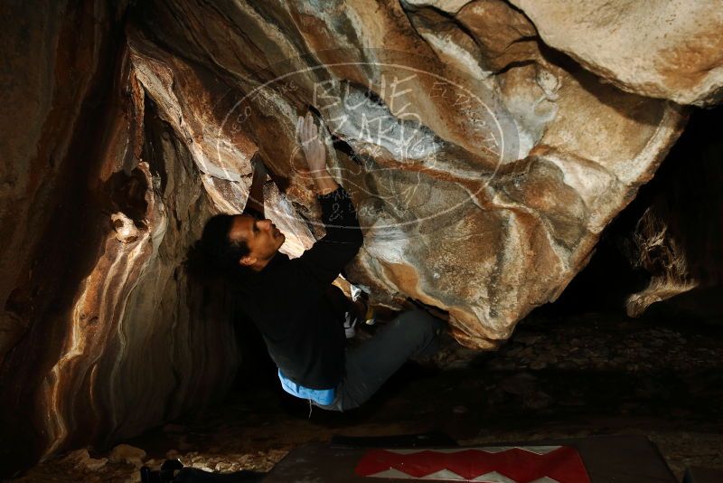 Bouldering in Hueco Tanks on 01/18/2019 with Blue Lizard Climbing and Yoga

Filename: SRM_20190118_1544510.jpg
Aperture: f/8.0
Shutter Speed: 1/250
Body: Canon EOS-1D Mark II
Lens: Canon EF 16-35mm f/2.8 L