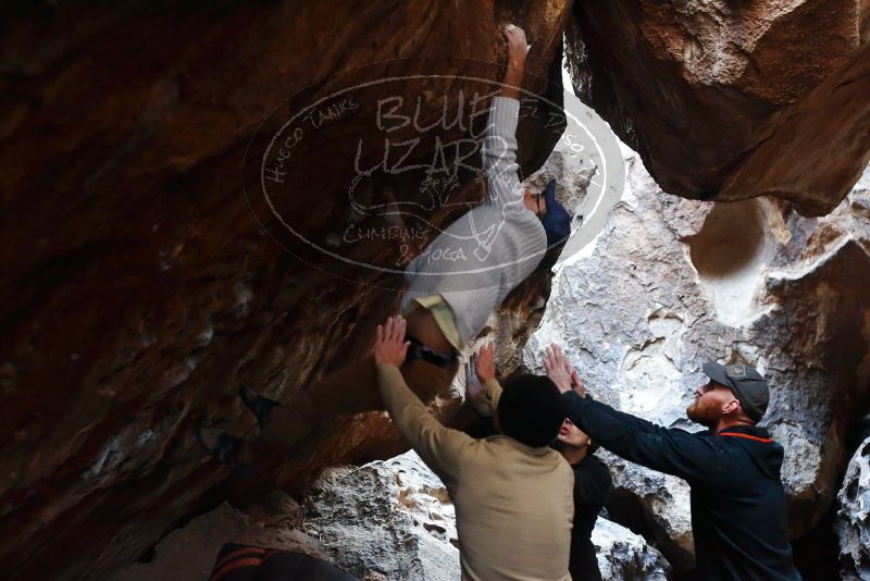 Bouldering in Hueco Tanks on 01/18/2019 with Blue Lizard Climbing and Yoga

Filename: SRM_20190118_1602280.jpg
Aperture: f/3.2
Shutter Speed: 1/125
Body: Canon EOS-1D Mark II
Lens: Canon EF 50mm f/1.8 II