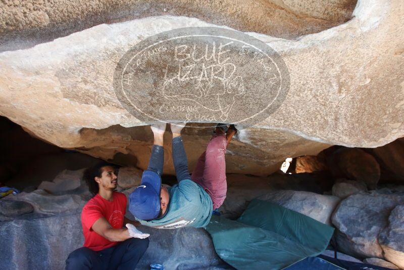 Bouldering in Hueco Tanks on 01/19/2019 with Blue Lizard Climbing and Yoga

Filename: SRM_20190119_1140350.jpg
Aperture: f/5.0
Shutter Speed: 1/250
Body: Canon EOS-1D Mark II
Lens: Canon EF 16-35mm f/2.8 L