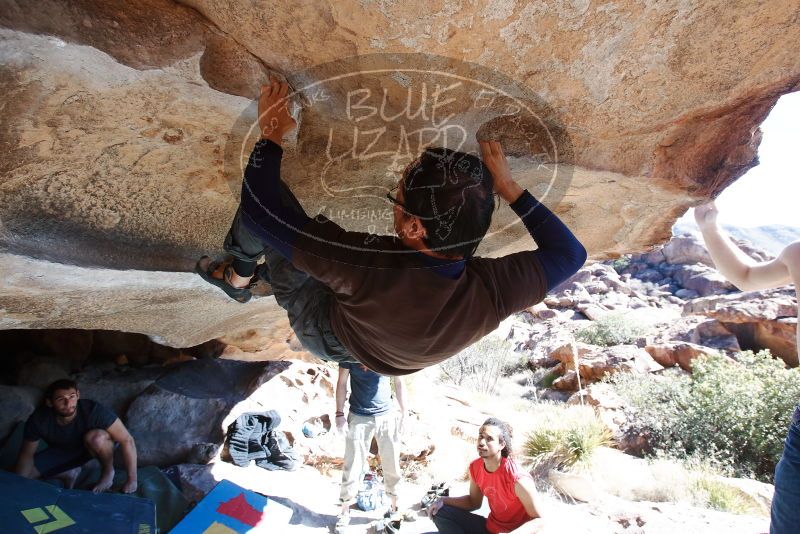 Bouldering in Hueco Tanks on 01/19/2019 with Blue Lizard Climbing and Yoga

Filename: SRM_20190119_1225290.jpg
Aperture: f/5.6
Shutter Speed: 1/320
Body: Canon EOS-1D Mark II
Lens: Canon EF 16-35mm f/2.8 L